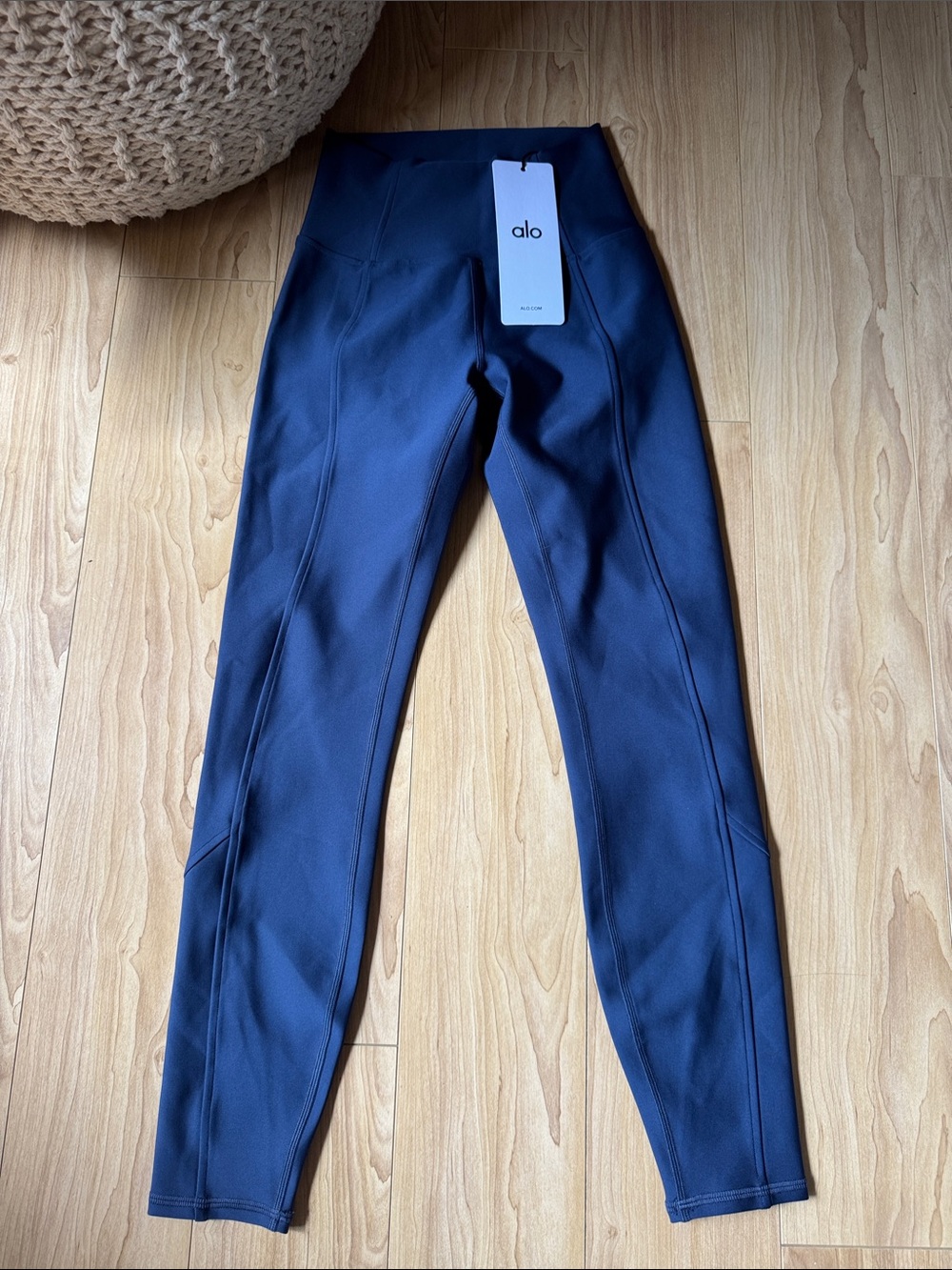 ALO Yoga Airlift High Waist 7/8 Fine Line Legging Navy